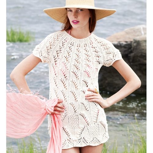 ajur desenli düşük kollu bluz