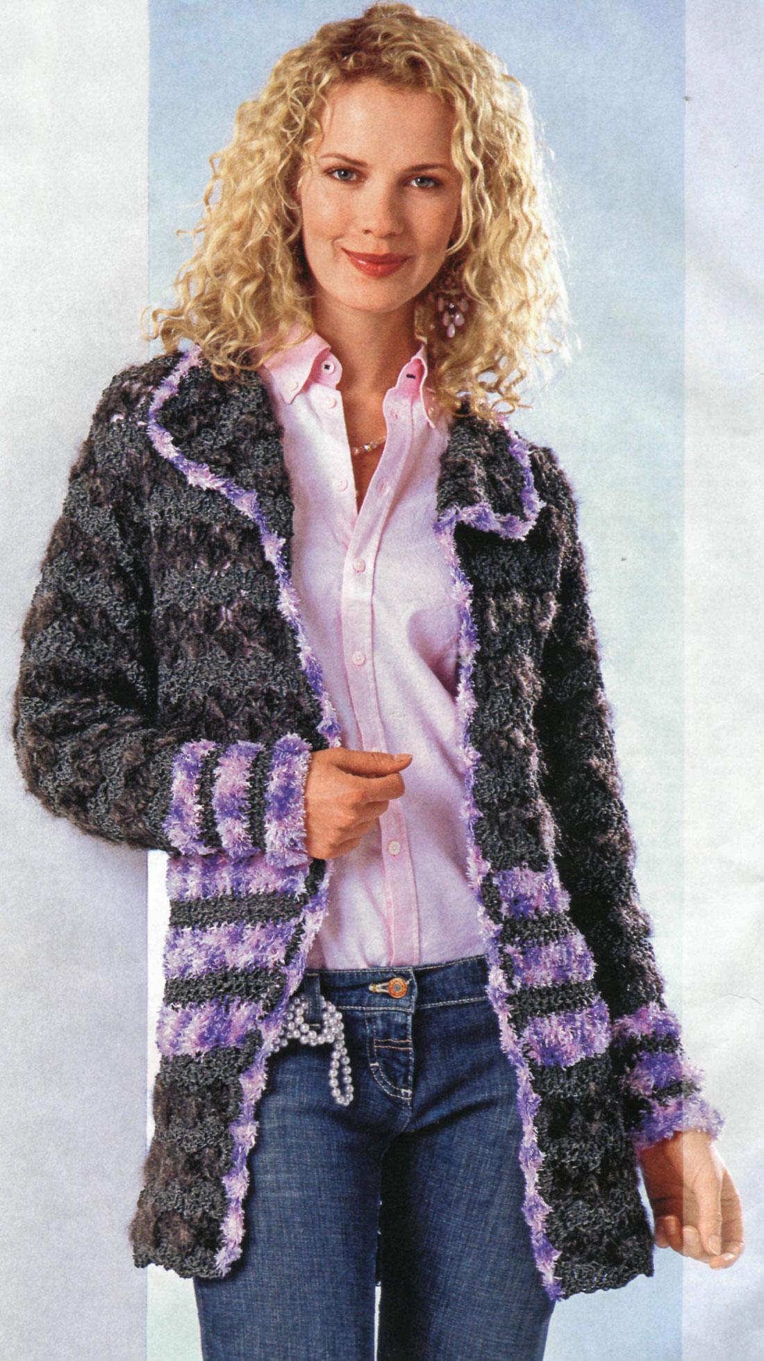 Motifli Uzun Hırka Modeli Motifli Uzun Hırka Modeli