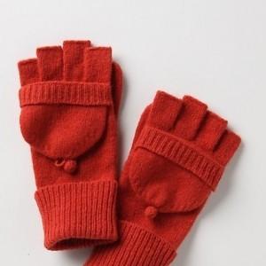 kırmızı renkli örgü eldiven modelleri