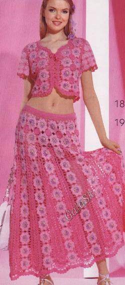 pembe renkli etek hırka modeli