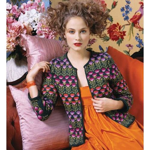 rengarenk desenli hırka