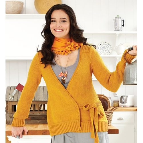 sarı kruvaze hırka