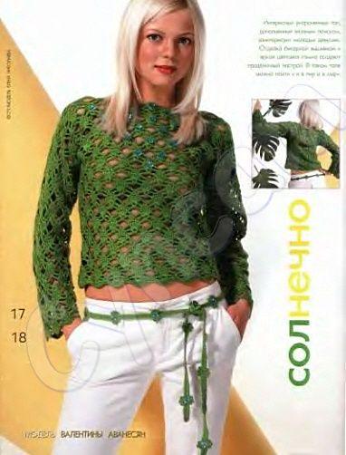 yeşil renkli göbek üstü bluz modeli