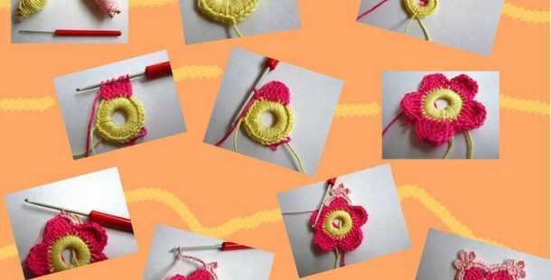 Kırmızı Küçük Papatya Modeli Aşamaları ile Tarifi